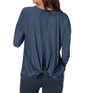 Beyond Yoga Draw The Line Tie Back Pullover